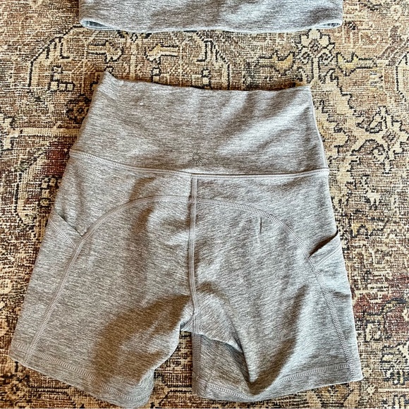 Aerie Offline Active/Lounge Set - One Shoulder Sports Bra + Bike Shorts - S - Picture 4 of 4